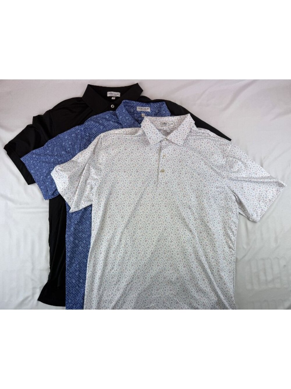 Peter Millar Lot of 3 Summer Comfort Performance Polo Shirt Men M